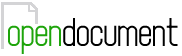 opendocument - Dokumentenmanagement-Dienstleistungen. Logo.
